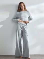 Акція на Піжама жіноча бавовняна SHEIN GD-00215064 S Світло-сіра від Rozetka