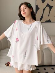 Акція на Піжама жіноча SHEIN GD-00216387 L Біла від Rozetka