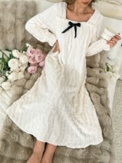 Акція на Домашня жіноча сукня великого розміру SHEIN GD-00199146 XL Біла від Rozetka