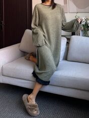 Акція на Домашня сукня жіноча SHEIN GD-00214066 S Зелена від Rozetka