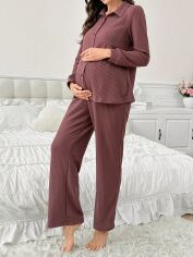 Акція на Піжама жіноча SHEIN GD-00221066 L Теракотова від Rozetka