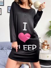Акція на Нічна сорочка жіноча великого розміру SHEIN GD-00226933 XL Комбіноване від Rozetka