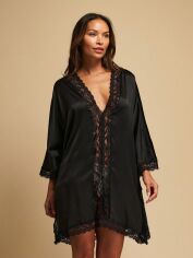 Акція на Нічна сорочка жіноча великого розміру SHEIN GD-00216937 XL Чорна від Rozetka