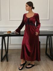 Акція на Нічна сорочка жіноча SHEIN GD-00226891 M Бордова від Rozetka