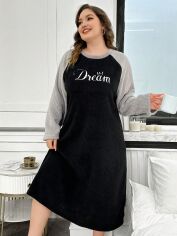 Акція на Нічна сорочка жіноча великого розміру SHEIN GD-00207653 1XL Комбіноване від Rozetka