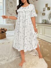 Акція на Нічна сорочка жіноча великого розміру SHEIN GD-00226364 2XL Комбіноване від Rozetka
