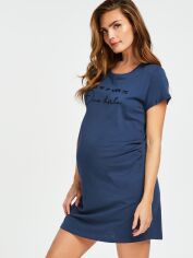 Акція на Нічна сорочка бля вагітних бавовняна Hunkemoller GD-00231528 S/M Синя від Rozetka