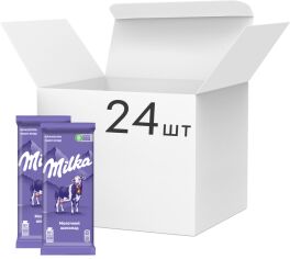 Акція на Упаковка шоколаду Milka без домішок 90 г х 24 шт від Rozetka