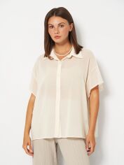 Акція на Блузка жіноча SHEIN 0-2544 3XL Жовта від Rozetka