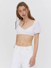 Акція на Топ жіночий Pull & Bear XAZ475867DNCZ XS Білий від Rozetka