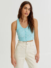 Акція на Топ жіночий Pull & Bear XAZ475887YPKL S Блакитний від Rozetka