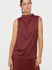Акція на Блузка жіноча H&M XAZ168136DKCR 40 Бордова від Rozetka