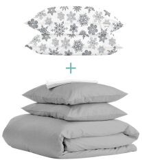 Акція на Комплект Cosas Євро 200х220 Ranfors Grey + подарунок наволочки 2 шт Snowflakes Grey від Rozetka