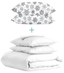 Акція на Комплект Cosas Євро Ranfors White + подарунок наволочки 2 шт Snowflakes Grey від Rozetka