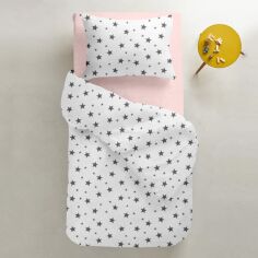 Акция на Комплект постільної білизни Cosas Підлітковий 155х215 Star Big Grey-Rose от Rozetka