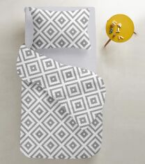 Акция на Комплект постільної білизни Cosas Підлітковий 155х215 Ornament Grey Grey от Rozetka