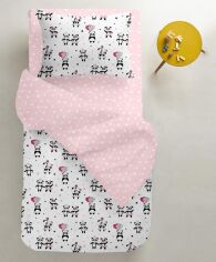 Акція на Комплект постільної білизни Cosas Panda Love Rose El90 Starfall Rose 155х215 від Rozetka