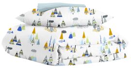 Акція на Комплект постільної білизни Cosas Підлітковий 160х220 Wigwam Forest Light Blue від Rozetka