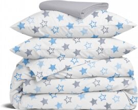 Акція на Комплект постільної білизни Cosas 1.5-спальний 160х220 Stars Clear Grey Blue Grey від Rozetka