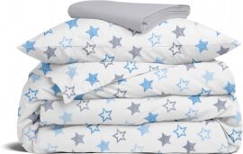Акція на Комплект постільної білизни Cosas Підлітковий 155х215 Stars Clear Grey Blue Grey від Rozetka