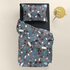 Акція на Комплект постільної білизни Cosas Односпальний 160x220 см Gemstones Ранфорс (StoneBlueBlackGrey_El90-Black_155) від Rozetka