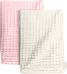 Акція на Набір рушників Cosas Set Towel Squares White 95х130 см + Rose 75х130 см (SetTowel_95-SqWhite_130-Rose) від Rozetka