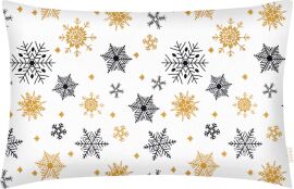 Акція на Наволочка Cosas Winter фланель бежева 50x70 см (Flannel_SnowflakesBlackBeige_50x70) від Rozetka