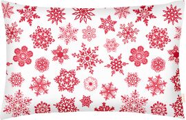 Акція на Наволочка Cosas Snowflake ранфорс бордова 80x80 см від Rozetka