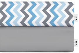Акція на Набір простирадл Cosas Set Sheet Grey Zig Blue Grey 220х240 2 шт. від Rozetka