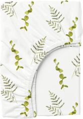 Акція на Простирадло на гумці Cosas Green Foliage 90х200+20 см від Rozetka