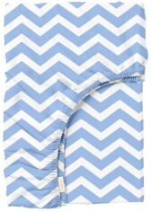 Акция на Простирадло на резинці Cosas Zigzag Блакитний 160x200 + 25 см от Rozetka