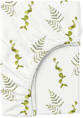 Акція на Простирадло на резинці Cosas Foliage Зелений 160x200 + 30 см від Rozetka