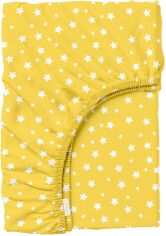 Акція на Простирадло на резинці Cosas Yellow Starfall Жовтий 160x200 + 25 см від Rozetka