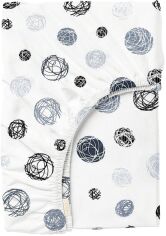Акція на Простирадло на гумці Cosas Thread Balls Grey 90х200+20 см від Rozetka
