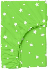 Акція на Простирадло на резинці Cosas Lime Starfall Зелений 180х200+25 см від Rozetka