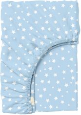 Акція на Простирадло на резинці Cosas Light Blue Starfall Блакитне 120х200+ 20 см Ранфорс (StarFall_LightBlue_120х200х20) від Rozetka