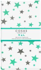 Акція на Простирадло на гумці Cosas 90х200+20 см Mint Stars ранфорс від Rozetka