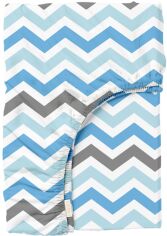 Акция на Простирадло на резинці Cosas Zigzag Синій 160x200 + 30 см от Rozetka