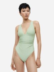 Акція на Суцільний купальник жіночий H&M 928359007c28 40 Зелений від Rozetka