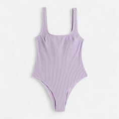 Акція на Суцільний купальник жіночий H&M 886697006c28 50 Ліловий від Rozetka
