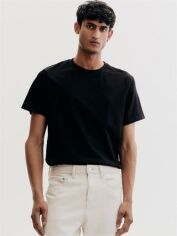 Акція на Футболка бавовняна довга чоловіча H&M 975620001c28 L Чорна від Rozetka