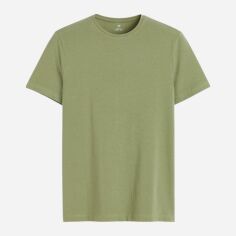 Акція на Футболка бавовняна довга чоловіча H&M 624684002c28 M Зелена від Rozetka