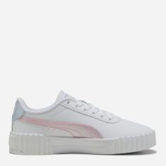 Акція на Підліткові кеди для дівчинки Puma Carina 3.0 Blurry Dreams Jr 40060701 37 Білий/Рожевий/Блакитний від Rozetka