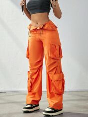 Акція на Штани жіночі SHEIN GD-00214825 S Помаранчеві від Rozetka