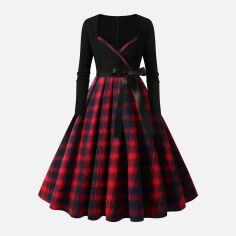 Акція на Сукня осіння жіноча SHEIN GD-00212273 1XL Комбінована від Rozetka