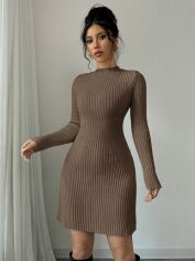 Акція на Сукня осіння жіноча SHEIN GD-00212629 M Коричнева від Rozetka