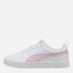 Акція на Підліткові кеди для дівчинки Puma Rickie Jr 38431138 38 (5UK) Білі з рожевим від Rozetka