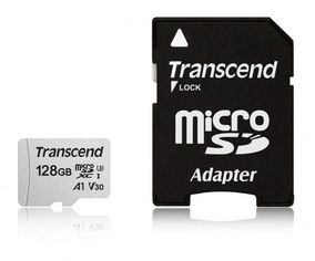 Акция на Карта памяти Transcend microSDXC 128GB C10 UHS-I U3 R95/W45MB/s + SD-адаптер (TS128GUSD300S-A) от MOYO