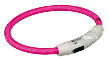 Акция на Ошейник Trixie 12707 светящийся с USB M-L 45 см 7 мм Розовый (4053032127074) от Rozetka UA