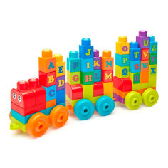 Акція на Конструктор Mega Bloks Потяг з буквами (DXH35) від Будинок іграшок